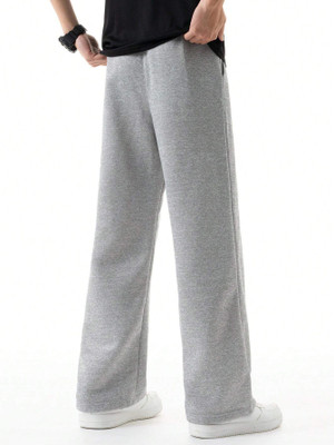 Dockstreet Solid Men Grey Track Pants