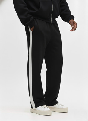 Dockstreet Striped Men Black Track Pants
