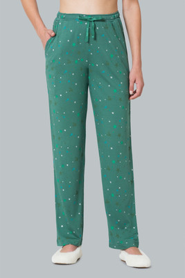 VAN HEUSEN Allover Print And Functional Pocket Printed Women Green Track Pants