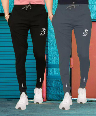 sonizeed f Printed Men Grey, Black Track Pants