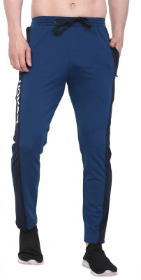 LEXXON Striped Men Blue Track Pants