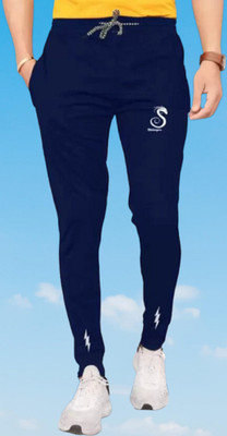 sonizeed yt Printed Men Blue Track Pants