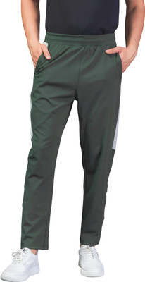 Sector Z Solid Men Green Track Pants