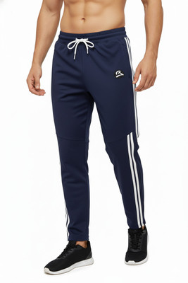 HILL7 Self Design Men Dark Blue Track Pants