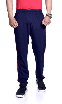 Zeffit Solid Men Blue Track Pants