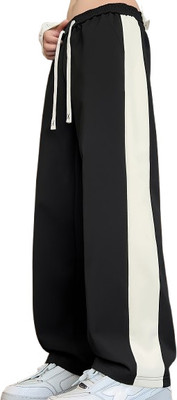 JERKYN Striped Men Black Track Pants