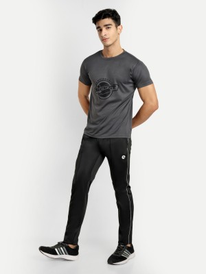 ESTRO Solid Men Black Track Pants