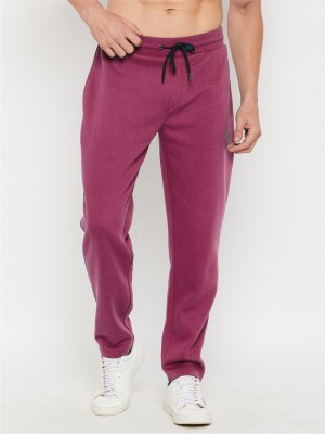 EDRIO Solid Men Pink Track Pants