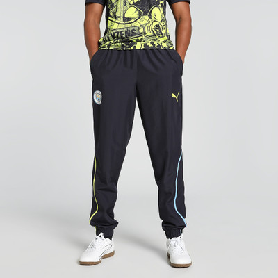 PUMA Solid Men Blue Track Pants