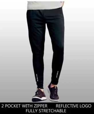 Selvia Solid Men Black Track Pants