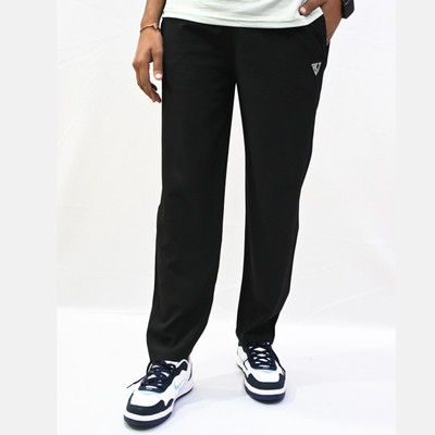 RV ROYAL Solid Men Black Track Pants