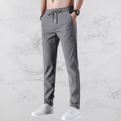 FICKA Solid Men Grey Track Pants