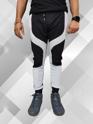 RusticBlooms Colorblock Men Black Track Pants