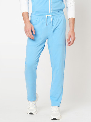 ROOKIES Solid Men Light Blue Track Pants