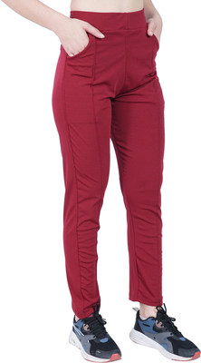 CREATARO YOUR LIFE Solid Men Maroon Track Pants