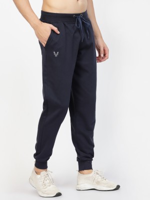 UZARUS Solid Men Blue Track Pants