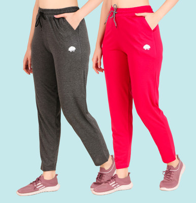 GAA Solid Women Grey, Pink Track Pants