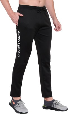 BLUE STAR SHARK Solid Men Black Track Pants