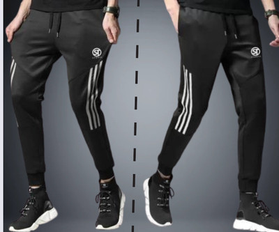 STRAND CREATION Solid Men Black Track Pants