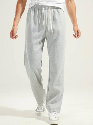 TRUFFLEGUM Solid Men Grey Track Pants