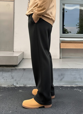 Dockstreet Solid Men Black Track Pants
