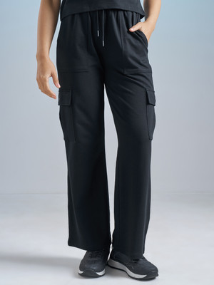 Tokyo Talkies Solid Women Black Track Pants