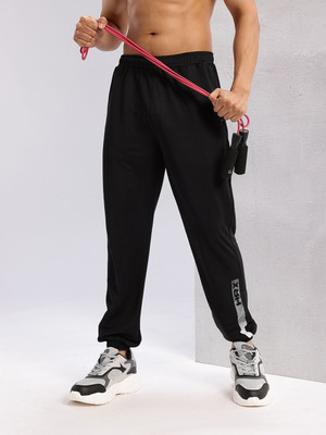 HRX by Hrithik Roshan Printed Men Black Track Pants