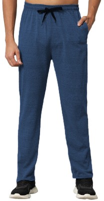 Raciouse Solid Men Blue Track Pants