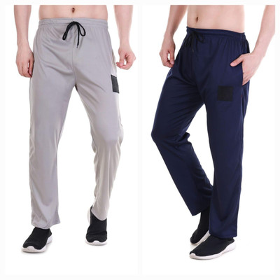 NAVII CLOTHING Solid Men Blue, Grey Track Pants