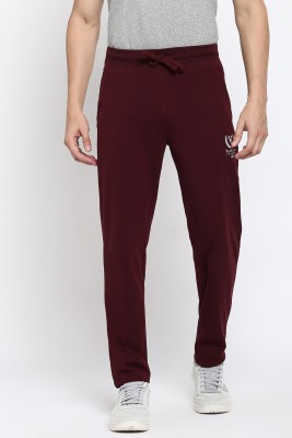 VAN HEUSEN Solid Men Maroon Track Pants