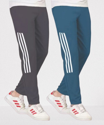 THE SARTHI CREATION Striped Men Grey, Light Blue Track Pants