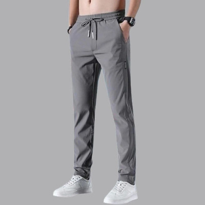 FICKA Solid Men Grey Track Pants