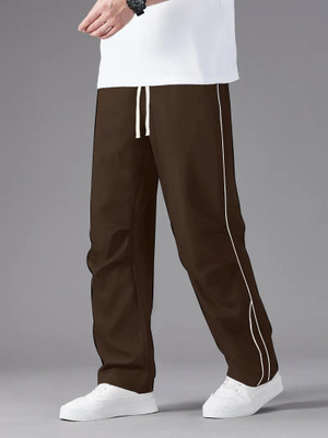 Rajovati Colorblock Men Brown Track Pants