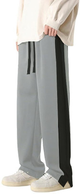 MACK JONNEY Colorblock Men Grey Track Pants