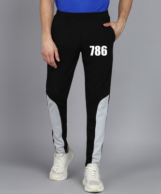 mfb Printed, Colorblock Men Black Track Pants