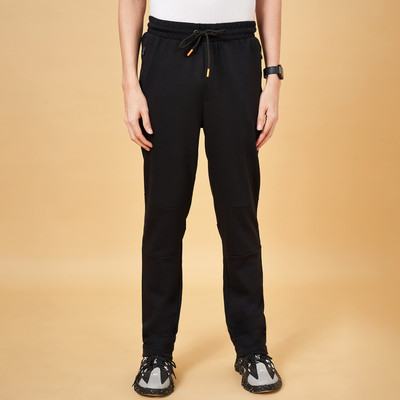 Ajile By Pantaloons Solid Men Black Track Pants