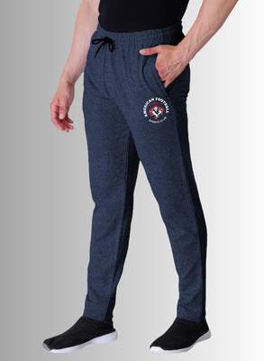Kartblack Self Design Men Dark Blue Track Pants