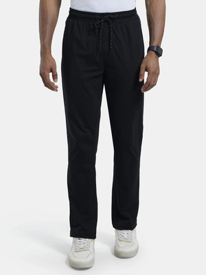 JOCKEY 9500 Super Combed Cotton Rich Solid Men Black Track Pants