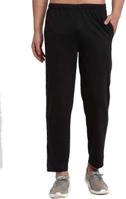 French Kleider Solid Men Black Track Pants