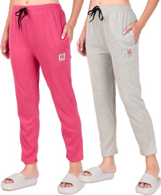 JECKWARD Solid Women Pink, Grey Track Pants