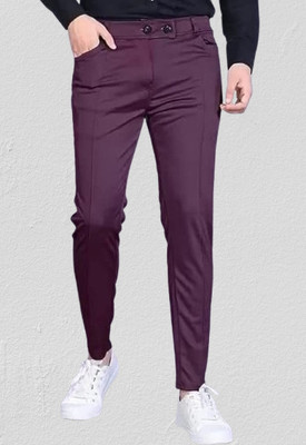 Nitya TrackP Solid Men Maroon Track Pants