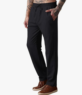 METRONAUT Solid Men Black Track Pants