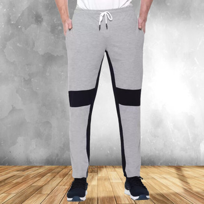 Tee town Colorblock Men Grey Track Pants