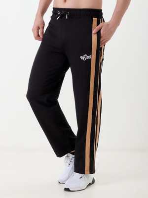 Resteez Striped Men Black, Brown Track Pants