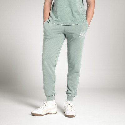 PUMA Printed Men Green Track Pants