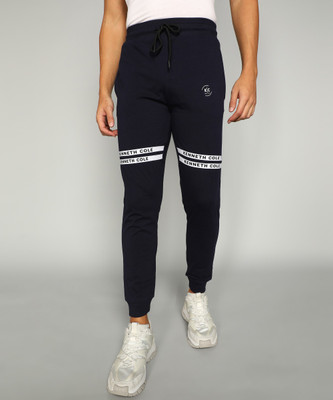 Kenneth Cole Printed Men Blue Track Pants