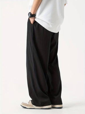Daphne Maurier Solid Men Black Track Pants