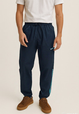 Spadyy Solid, Striped Men Light Blue Track Pants