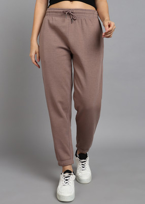 Alan Jones Solid Women Brown Track Pants