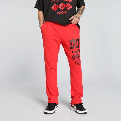 PUMA Printed Men Red Track Pants